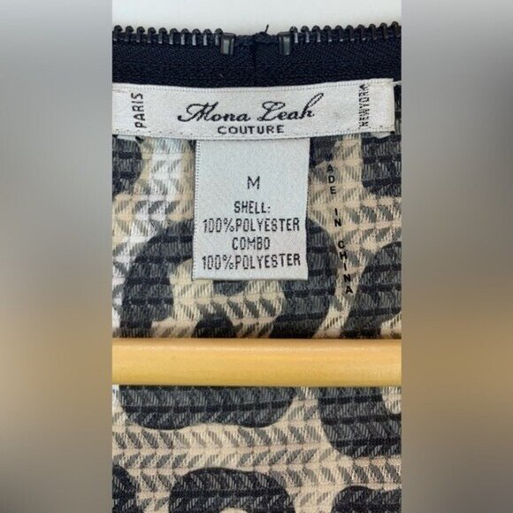 Mona Leah Couture Ladies Mesh Zippered Blouse Cardigan Animal Print Size Medium - Picture 11 of 12